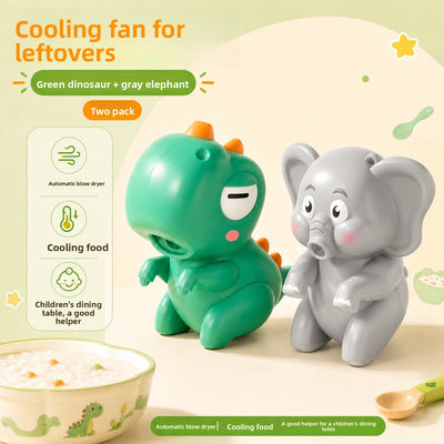 2pcs Green Dinosaur Gray Elephant