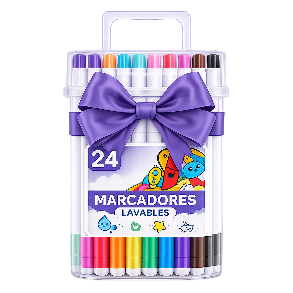 24 marcadores Lavables