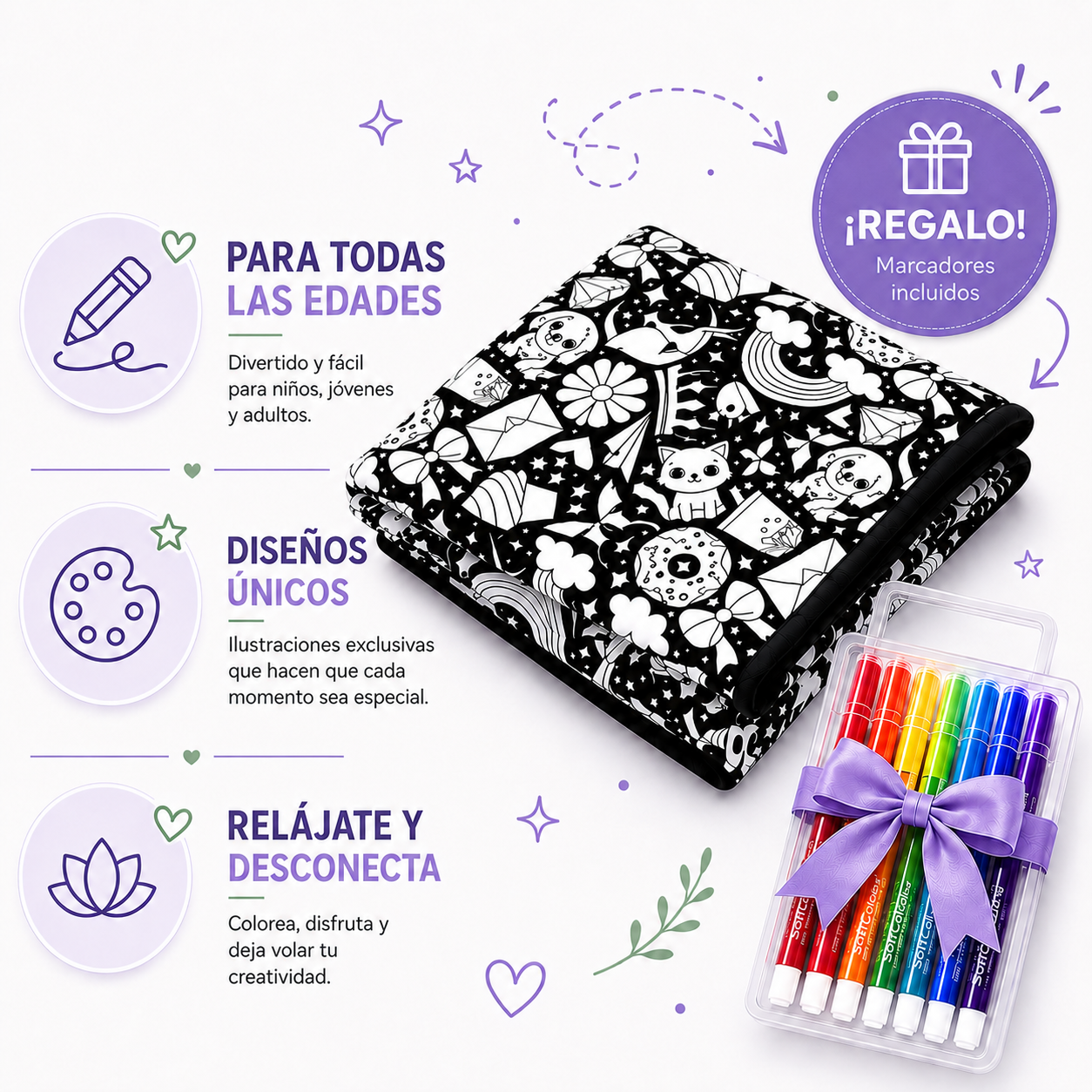 SoftColor™ — Manta para colorear, lavar y volver a pintar