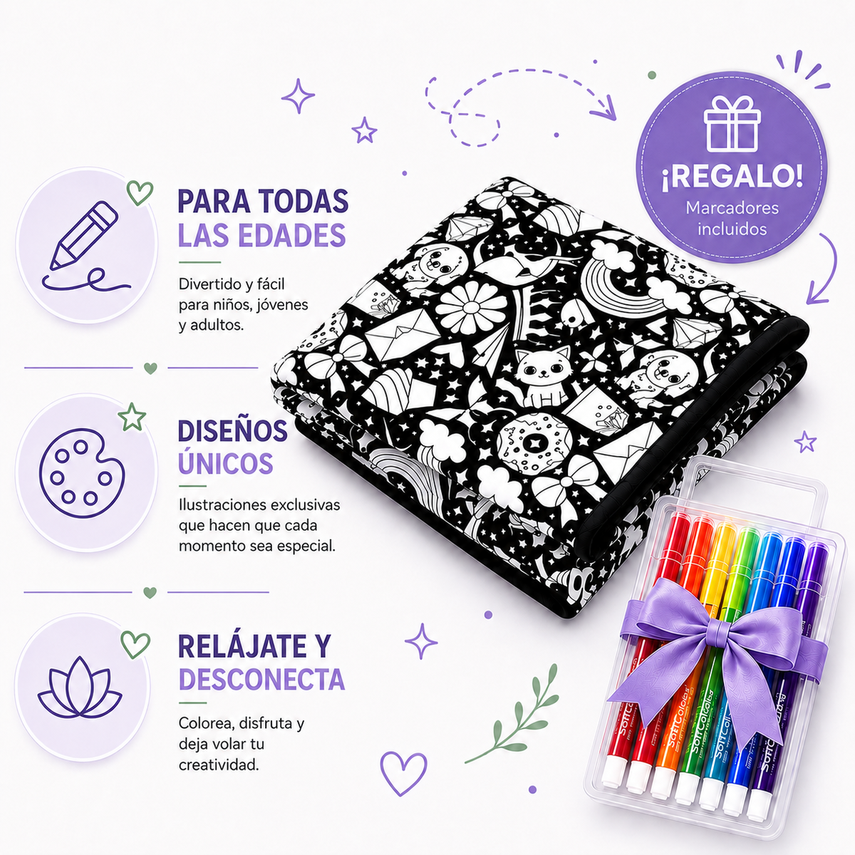 SoftColor™ — Manta para colorear, lavar y volver a pintar