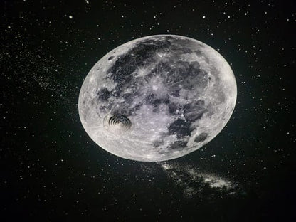 Foto de un cliente: Luna llena proyectada en el techo con estrellas alrededor