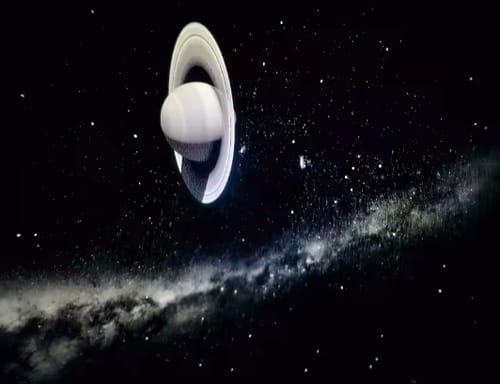 Saturno y la Vía Láctea proyectados en el techo