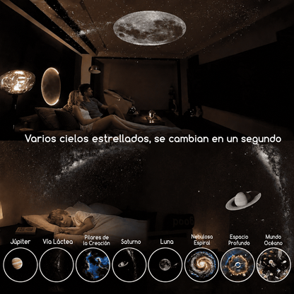 Varios cielos estrellados que se cambian en un segundo