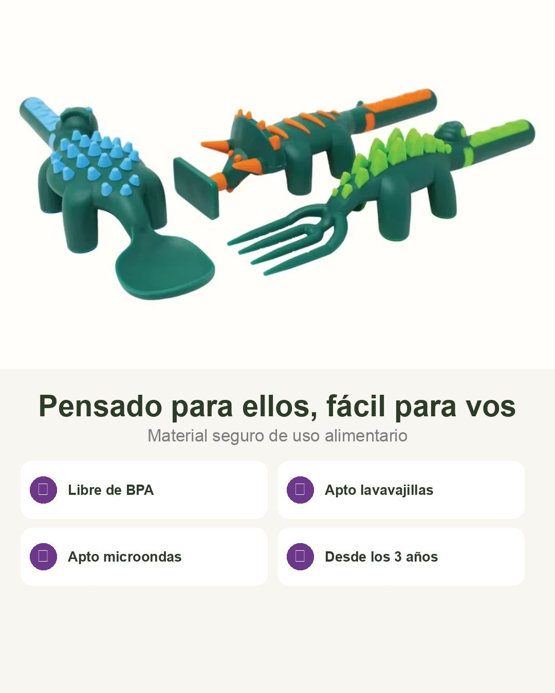 DinoSnack seguro - libre de BPA, apto lavavajillas y microondas